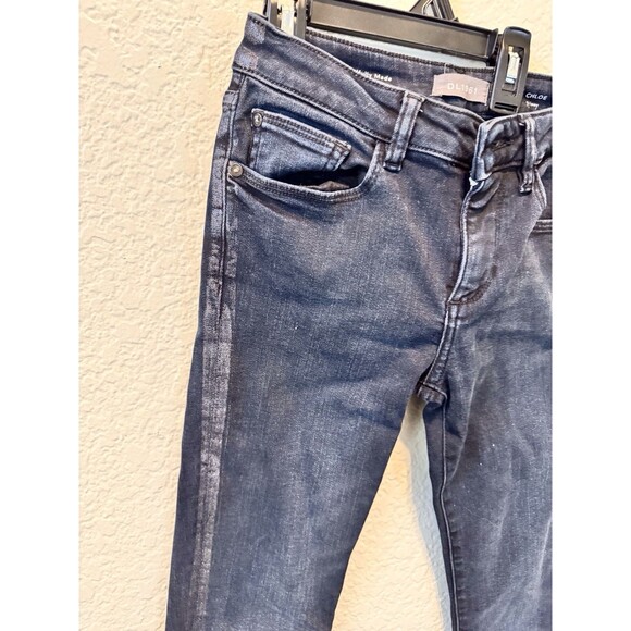DL 1961 Kids Girl's Chloe Skinny Stretch Jeans Pants Size 12 GREY CHROME - Picture 11 of 13